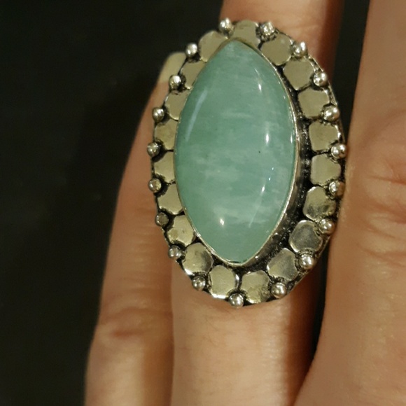 New Amazonite Silver Ring. - Picture 3 of 5
